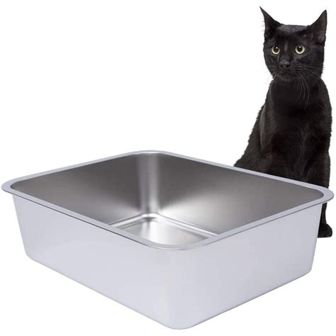 are metal cat litter boxes good|stainless steel kitty litter boxes.